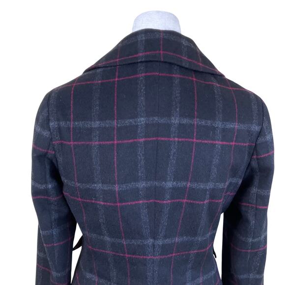 Talbots Sz 4P Kate Fit Wool Blend Plaid Fitted Blazer Single Breasted Careerwear - Picture 6 of 16